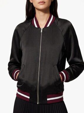 Aritzia Babaton Chelsea Satin Bomber Jacket